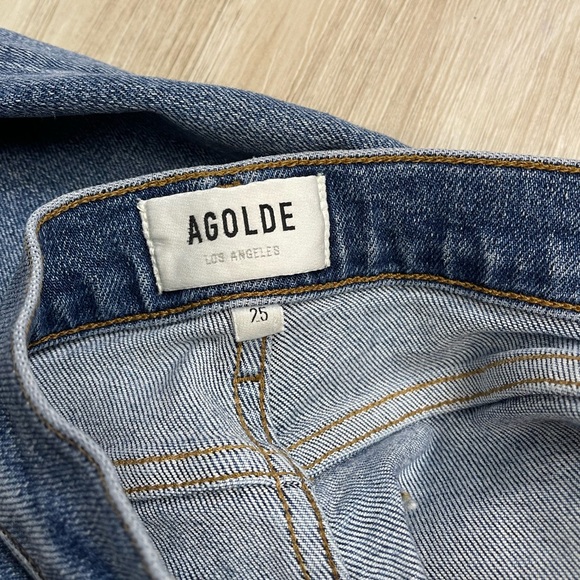 Agolde High Rise Slim Jeans Woman Size 25 - Picture 5 of 6